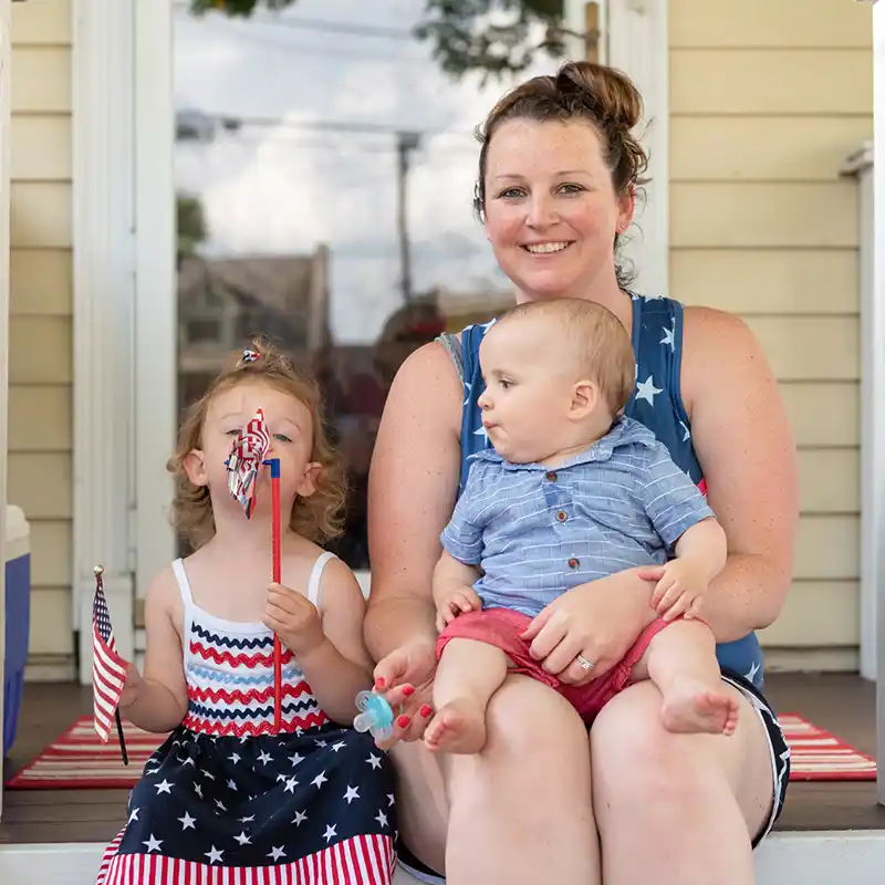 Happy Family on Porch