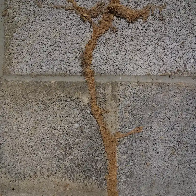 image of subterranean termite mud tubes